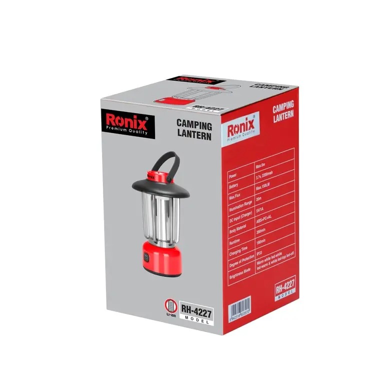 چراغ فانوسی شارژی کمپی رونیکس RH-4227