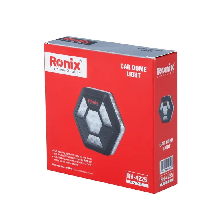 چراغ هشدار شارژی شش ضلعی مگنتی رونیکس RH-4225