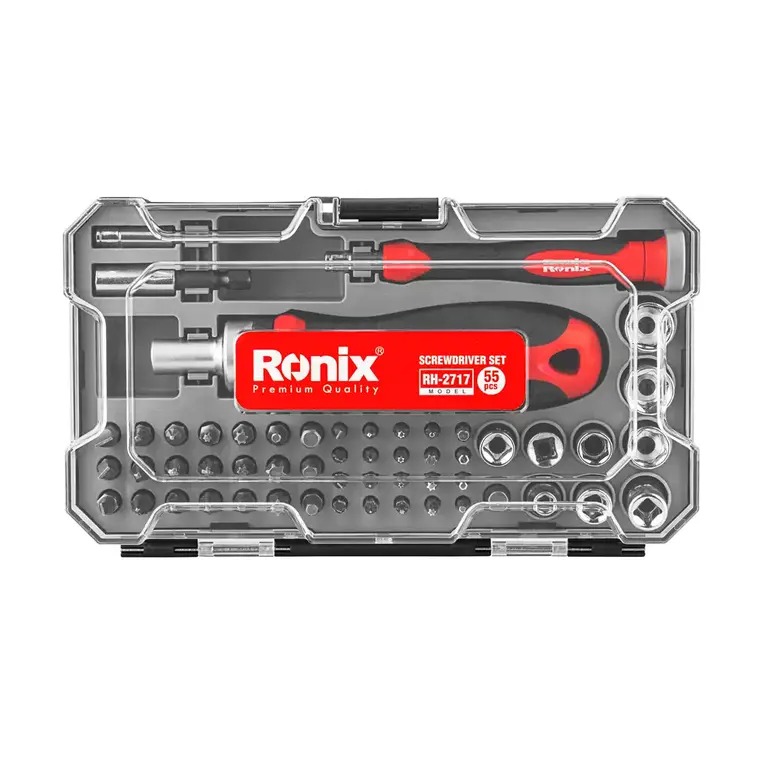 کیت سری پیچ گوشتی و بکس - 55 عددی رونیکس RH-2717