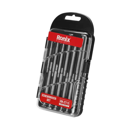 پیچ گوشتی ساعتی دسته فلزی 12عددی رونیکس RH-2713