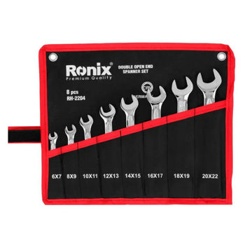 آچار سری 8 عددی دو سر تخت ساخت کشور هند رونیکس RH-2204