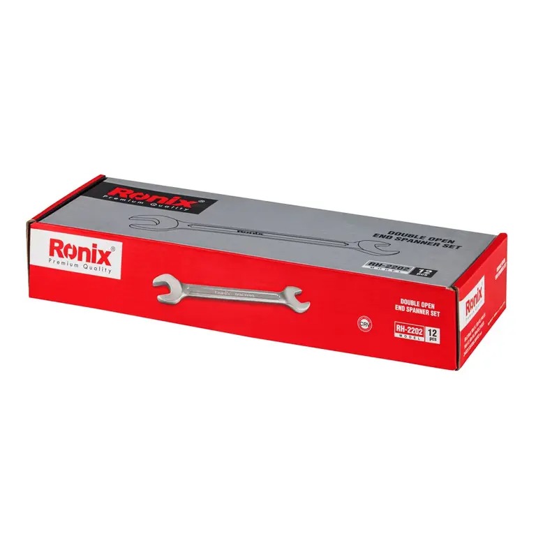 مجموعه 12 عددی آچار دو سر تخت با کیف پارچه ای رونیکس RH-2202